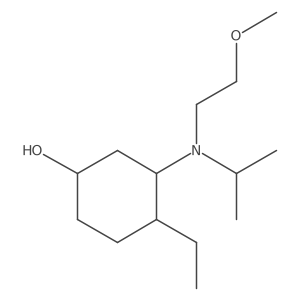 4-Ethyl-3-[(2-methoxyethyl)(propan-2-yl)amino]cyclohexan-1-ol结构式