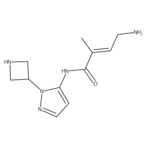 4-amino-N-[1-(azetidin-3-yl)-1H-pyrazol-5-yl]-2-methylbut-2-enamide结构式