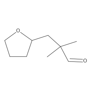 2,2-dimethyl-3-[(2S)-oxolan-2-yl]propanal结构式