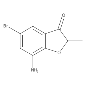 7-Amino-5-bromo-2-methyl-2,3-dihydro-1-benzofuran-3-one结构式