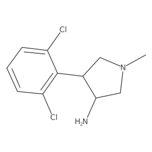 4-(2,6-Dichlorophenyl)-1-methylpyrrolidin-3-amine结构式