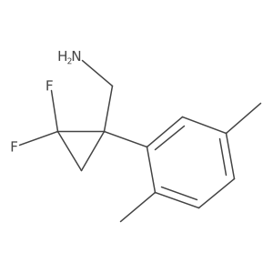 [1-(2,5-Dimethylphenyl)-2,2-difluorocyclopropyl]methanamine Structure