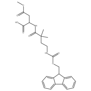 (2S)-2-[4-({[(9H-fluoren-9-yl)methoxy]carbonyl}amino)-2,2-dimethylbutanamido]-4-methoxy-4-oxobutanoic acid Structure