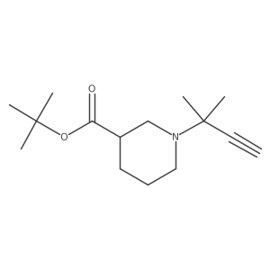 tert-butyl (3R)-1-(2-methylbut-3-yn-2-yl)piperidine-3-carboxylate结构式