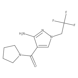 4-(Pyrrolidin-1-ylcarbonyl)-1-(2,2,2-trifluoroethyl)-1H-pyrazol-3-amine Structure
