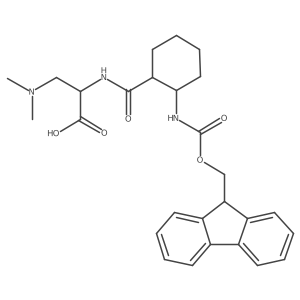 3-(dimethylamino)-2-{[2-({[(9H-fluoren-9-yl)methoxy]carbonyl}amino)cyclohexyl]formamido}propanoic acid Structure