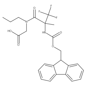 2-[2-({[(9H-fluoren-9-yl)methoxy]carbonyl}amino)-3,3,3-trifluoro-2-methyl-N-propylpropanamido]acetic acid Structure