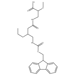 3-[3-ethoxy-4-({[(9H-fluoren-9-yl)methoxy]carbonyl}amino)butanamido]-2-methoxypropanoic acid结构式