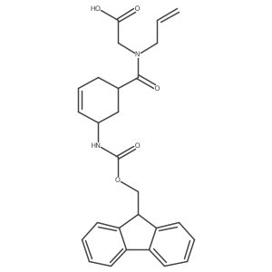 2-{1-[5-({[(9H-fluoren-9-yl)methoxy]carbonyl}amino)cyclohex-3-en-1-yl]-N-(prop-2-en-1-yl)formamido}acetic acid Structure
