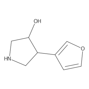 4-(Furan-3-yl)pyrrolidin-3-ol结构式