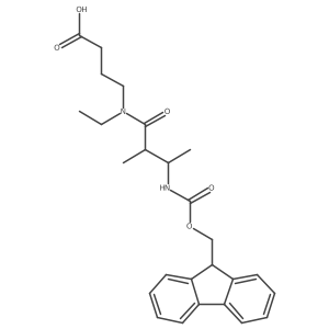 4-[N-ethyl-3-({[(9H-fluoren-9-yl)methoxy]carbonyl}amino)-2-methylbutanamido]butanoic acid Structure