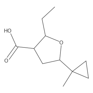 2-Ethyl-5-(1-methylcyclopropyl)oxolane-3-carboxylic acid Structure