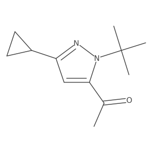 1-(1-tert-butyl-3-cyclopropyl-1H-pyrazol-5-yl)ethan-1-one Structure