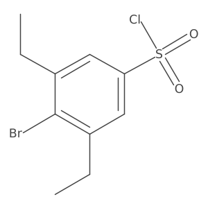 4-Bromo-3,5-diethylbenzene-1-sulfonyl chloride结构式