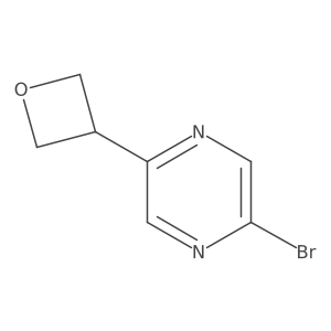 2-Bromo-5-(oxetan-3-yl)pyrazine结构式