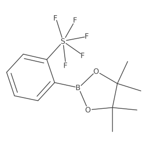 4,4,5,5-Tetramethyl-2-(2-(pentafluoro-l6-sulfanyl)phenyl)-1,3,2-dioxaborolane Structure