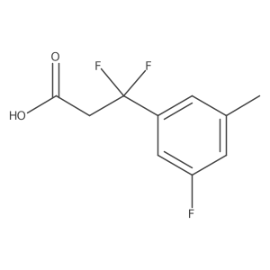 3,3-Difluoro-3-(3-fluoro-5-methylphenyl)propanoic acid结构式