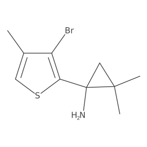1-(3-Bromo-4-methylthiophen-2-yl)-2,2-dimethylcyclopropan-1-amine结构式