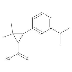 2,2-Dimethyl-3-[3-(propan-2-yl)phenyl]cyclopropane-1-carboxylic acid Structure