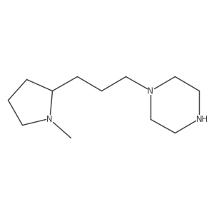 1-[3-(1-Methylpyrrolidin-2-yl)propyl]piperazine结构式