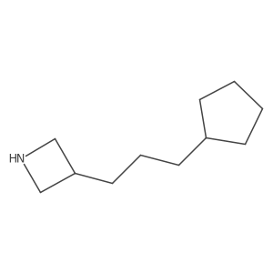 3-(3-Cyclopentylpropyl)azetidine结构式