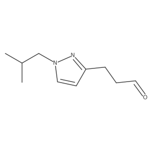 3-[1-(2-methylpropyl)-1H-pyrazol-3-yl]propanal结构式
