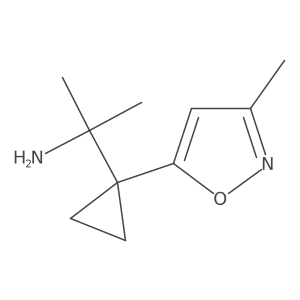 2-[1-(3-Methyl-1,2-oxazol-5-yl)cyclopropyl]propan-2-amine结构式