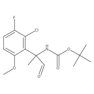 tert-butyl N-[2-(2-chloro-3-fluoro-6-methoxyphenyl)-1-oxopropan-2-yl]carbamate结构式