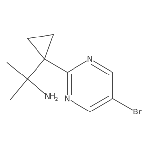 2-[1-(5-Bromopyrimidin-2-yl)cyclopropyl]propan-2-amine Structure