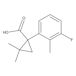 1-(3-Fluoro-2-methylphenyl)-2,2-dimethylcyclopropane-1-carboxylic acid结构式