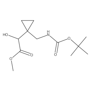 Methyl 2-[1-({[(tert-butoxy)carbonyl]amino}methyl)cyclopropyl]-2-hydroxyacetate Structure