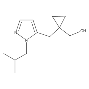 (1-{[1-(2-methylpropyl)-1H-pyrazol-5-yl]methyl}cyclopropyl)methanol结构式