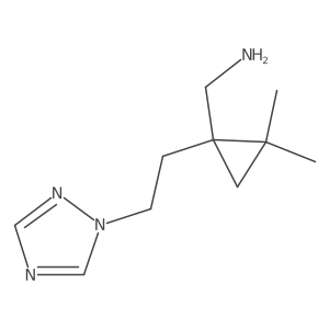 {2,2-dimethyl-1-[2-(1H-1,2,4-triazol-1-yl)ethyl]cyclopropyl}methanamine结构式