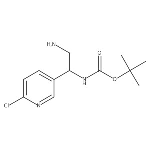 tert-butyl N-[2-amino-1-(6-chloropyridin-3-yl)ethyl]carbamate结构式