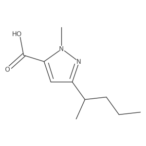 1-methyl-3-(pentan-2-yl)-1H-pyrazole-5-carboxylic acid结构式