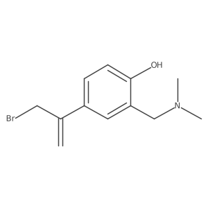 4-(3-Bromoprop-1-en-2-yl)-2-[(dimethylamino)methyl]phenol结构式