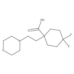 4,4-Difluoro-1-[2-(morpholin-4-yl)ethyl]cyclohexane-1-carboxylic acid结构式