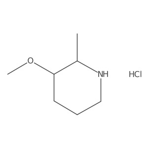 (2R,3R)-3-Methoxy-2-methylpiperidine;hydrochloride Structure