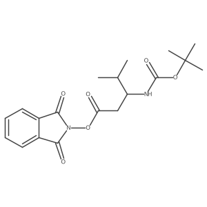 1,3-dioxo-2,3-dihydro-1H-isoindol-2-yl (3R)-3-{[(tert-butoxy)carbonyl]amino}-4-methylpentanoate Structure