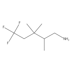 (2S)-5,5,5-Trifluoro-2,3,3-trimethylpentan-1-amine结构式