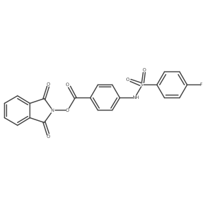 1,3-dioxo-2,3-dihydro-1H-isoindol-2-yl 4-(4-fluorobenzenesulfonamido)benzoate结构式