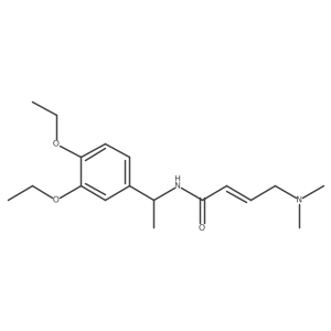 N-[1-(3,4-diethoxyphenyl)ethyl]-4-(dimethylamino)but-2-enamide Structure