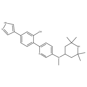 2-[5-[Methyl(2,2,6,6-tetramethyl-4-piperidinyl)amino]-2-pyridinyl]-5-(1H-pyrazol-4-yl)phenol Structure
