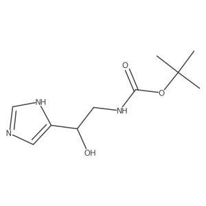 tert-butyl N-[2-hydroxy-2-(1H-imidazol-4-yl)ethyl]carbamate结构式