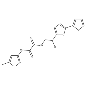 N-(2-{[2,2'-bifuran]-5-yl}-2-hydroxyethyl)-N'-(5-methyl-1,2-oxazol-3-yl)ethanediamide Structure