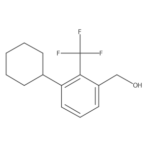 [3-Cyclohexyl-2-(trifluoromethyl)phenyl]methanol结构式