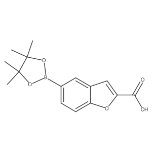 5-(Tetramethyl-1,3,2-dioxaborolan-2-yl)-1-benzofuran-2-carboxylic acid结构式