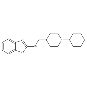 N-{[1-(thian-4-yl)piperidin-4-yl]methyl}-1,3-benzoxazol-2-amine Structure