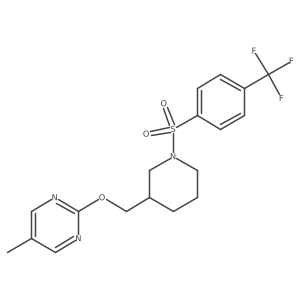 5-Methyl-2-({1-[4-(trifluoromethyl)benzenesulfonyl]piperidin-3-yl}methoxy)pyrimidine Structure