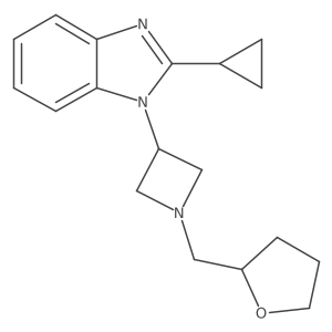 2-cyclopropyl-1-{1-[(oxolan-2-yl)methyl]azetidin-3-yl}-1H-1,3-benzodiazole Structure